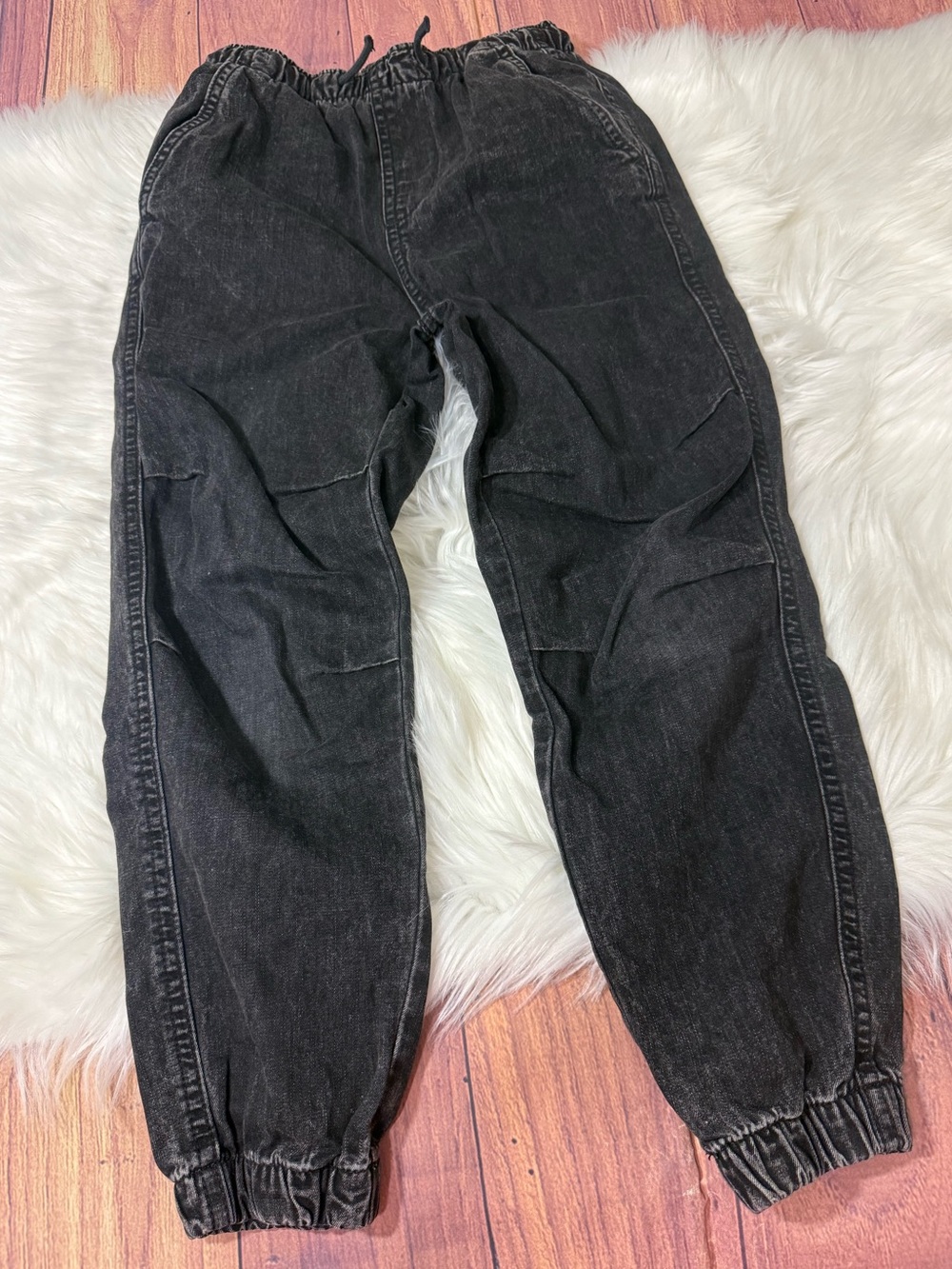 H&M Black Wash Denim Jogger Pants - Boys Size 7